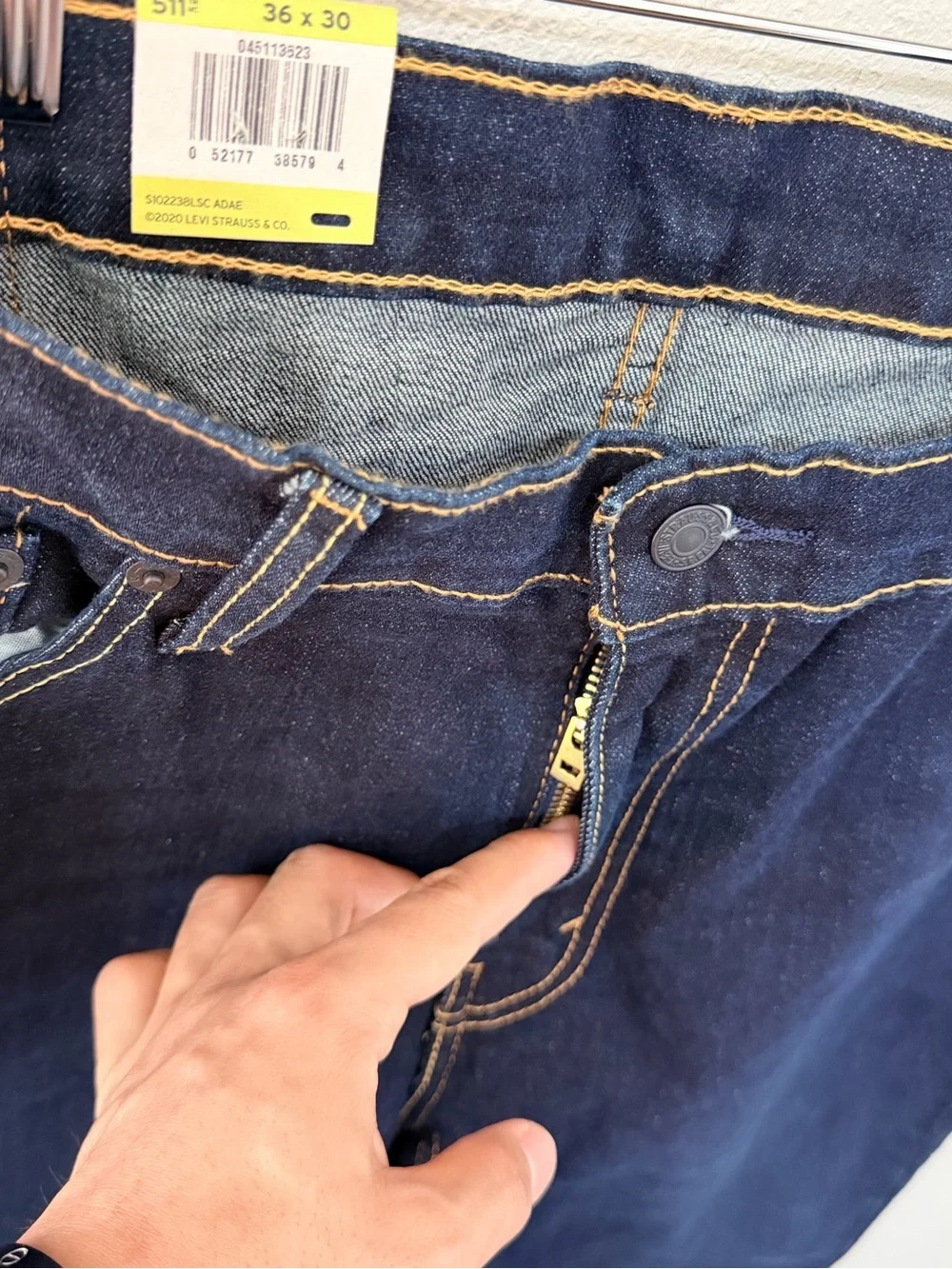 Levis 511 Jeans Slim Fit Stretch Jeans Dark Blue Dark Wash NWT